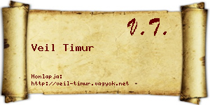 Veil Timur névjegykártya
